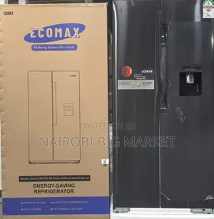 Ecomax Side-by-Side 2-Door Refrigerator With Water Dispenser