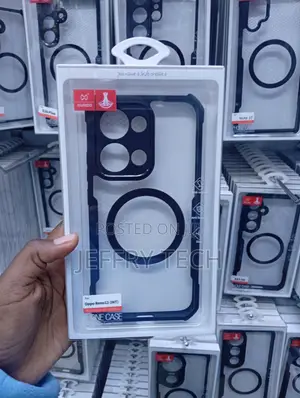 Oppo Reno 13 Case With a Dark, Shockproof Bumper Frame