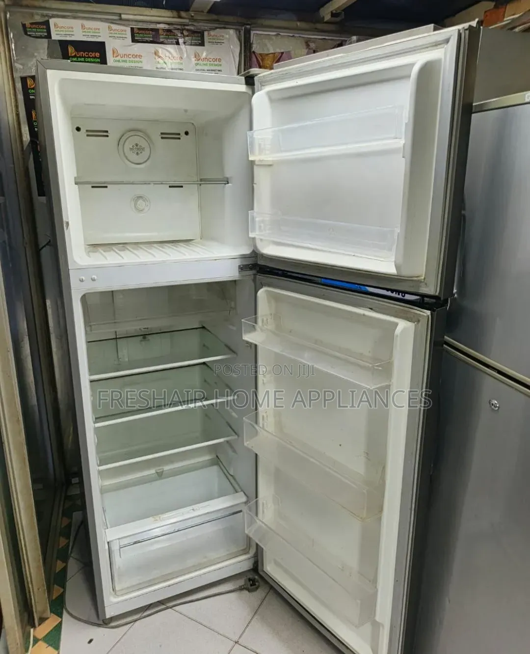 Silver Armco Amco Double Door Fridge