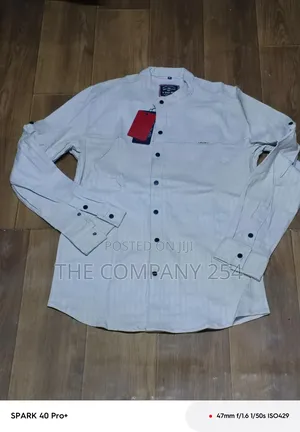 Quality Casual Longsleeved Chinese Collar Stretch Shirts