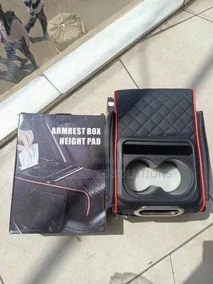 Luxury Red Quilted Leather Car Armrest Box 