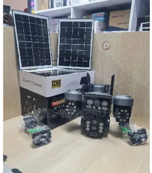 New V380 Wireless 4g Triple Lens Solar Camera With Remote Viewing