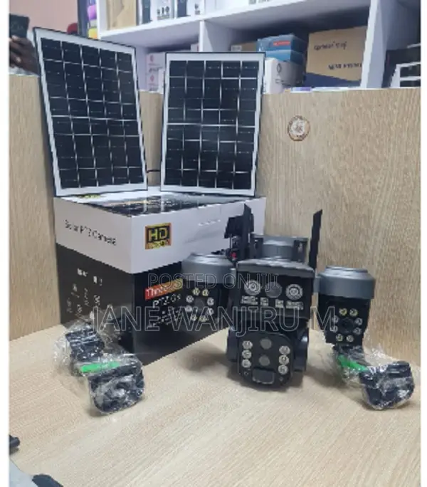 New V380 Wireless 4g Triple Lens Solar Camera With Remote Viewing