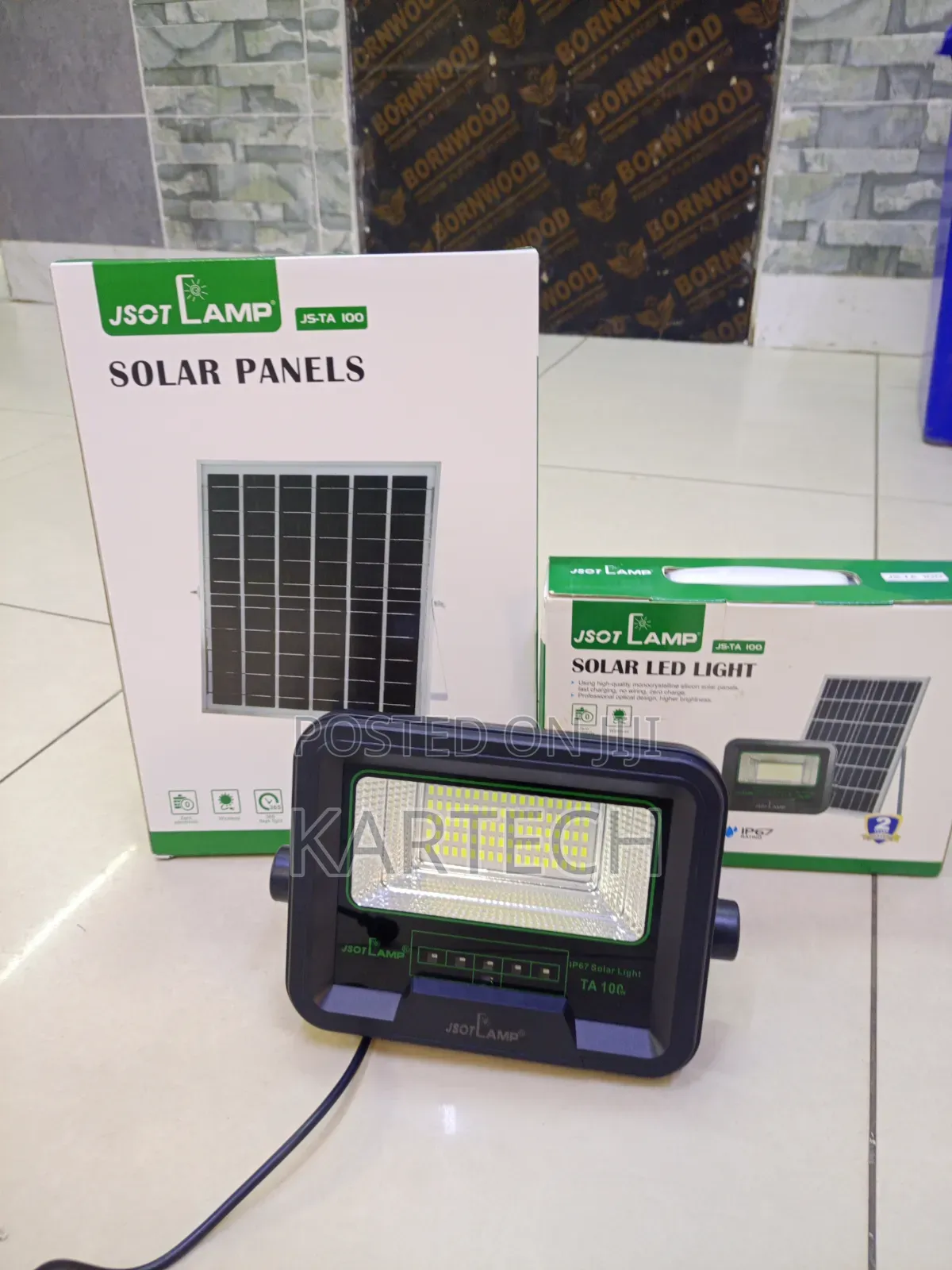 Jsot Lamp 100w Solar Floodlight With Remote Control Solar Panel