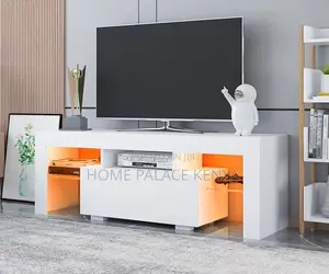 Tv Stand: Wooden Tv Storage With Led Lights