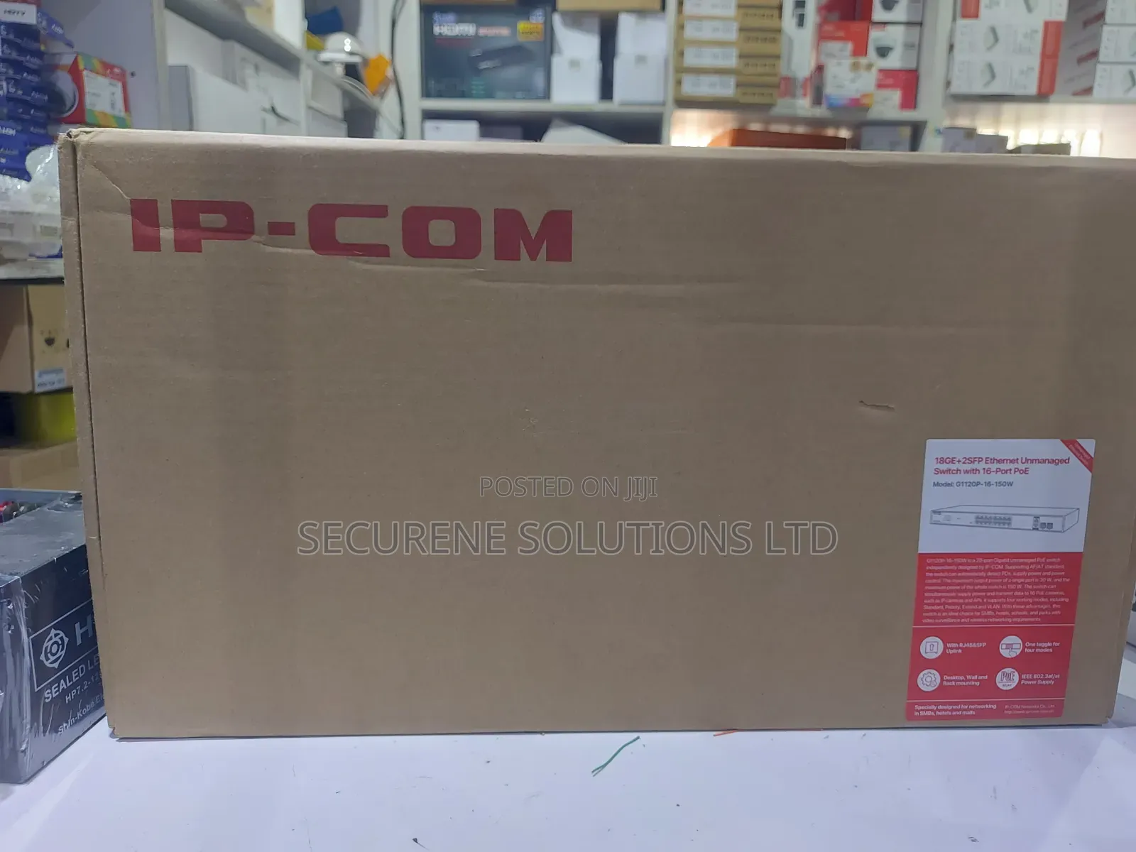 Ip-Com Ethernet Unmanaged Switch, Model G1120p-16-150w