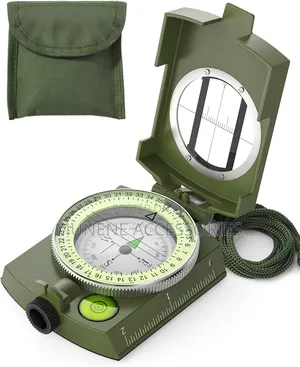Military Lensatic Sighting Compass Waterproof Shakeproof, Army Green