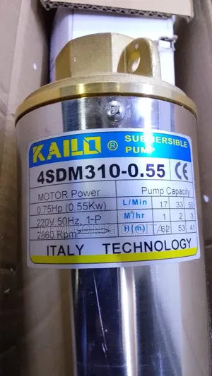 Kailo Submersible Water Pump 4sdm310 -0.55
1.0hp