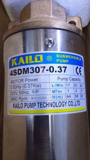 Kailo Submersible Water Pump 4sdm307 -0.37
1.0hp