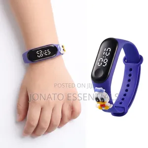 Kids Digital Led Watch Cartoon Donald Duck Silicone Wristband