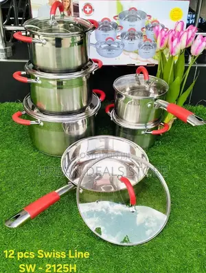 Silgnature 12pcs Induction Base Stainless Cookware With Glass Lid L