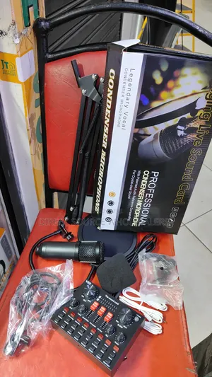 Complete V8sk Sound Card With Bm800 Condenser Microphone