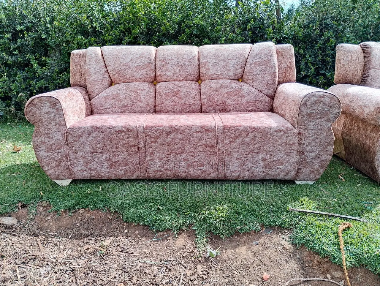 Brown 3 Seater Sofaset