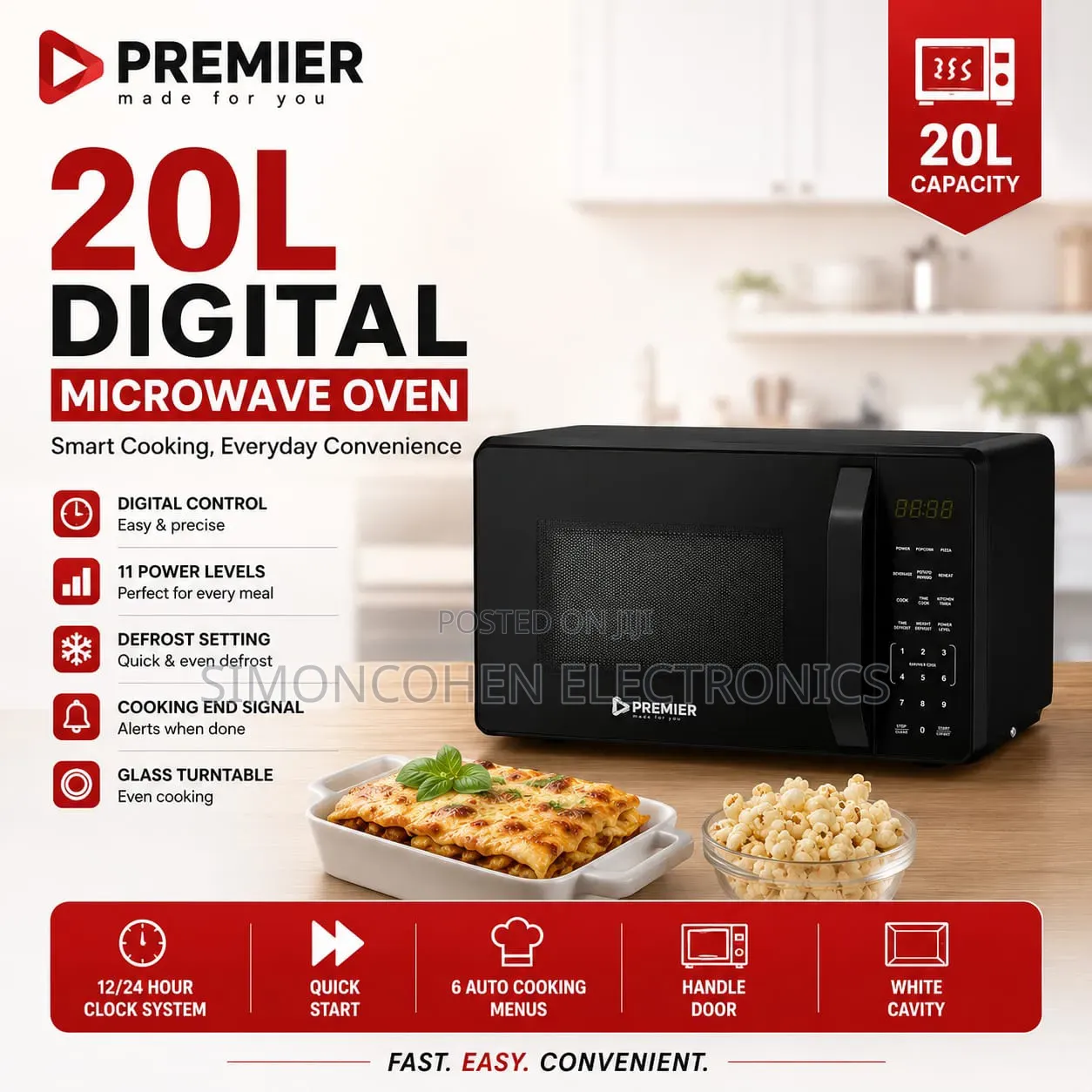Premier 20l Digital Microwave