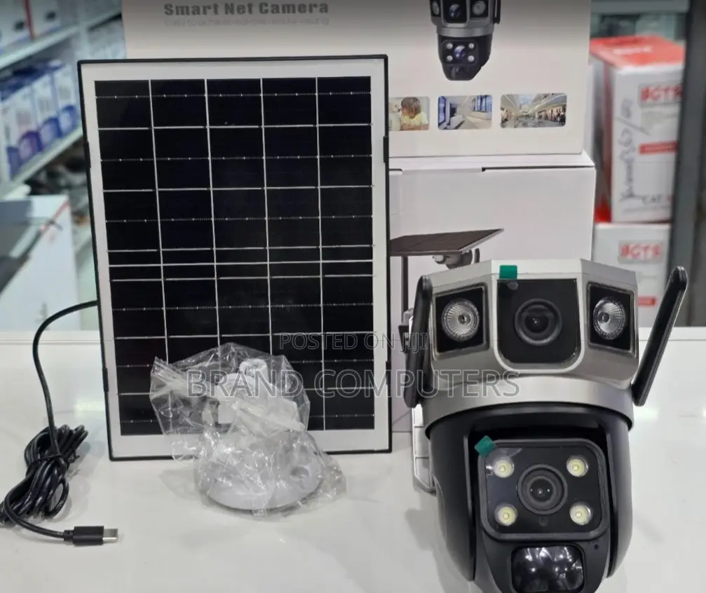 4g Sim Solar Powered Security Camera Dual Lens PTZ With Two-Way Audio