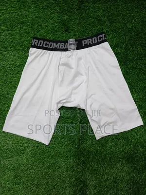 White Sports Compression Base Layer Shorts