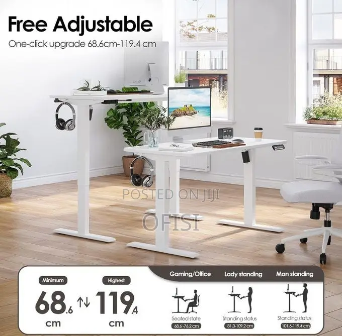 Office Desk; Adjustable Height Electric Table