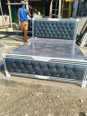 Black Bed Size 5 by 6 Bed + Quality Mattresses