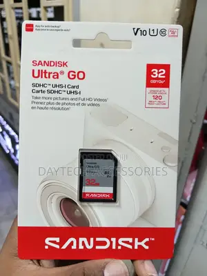 Sandisk Ultra Go SDHC Memory Card 32gb for Cameras.