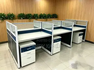 Executive 6 Way Workstation With Pedestals
