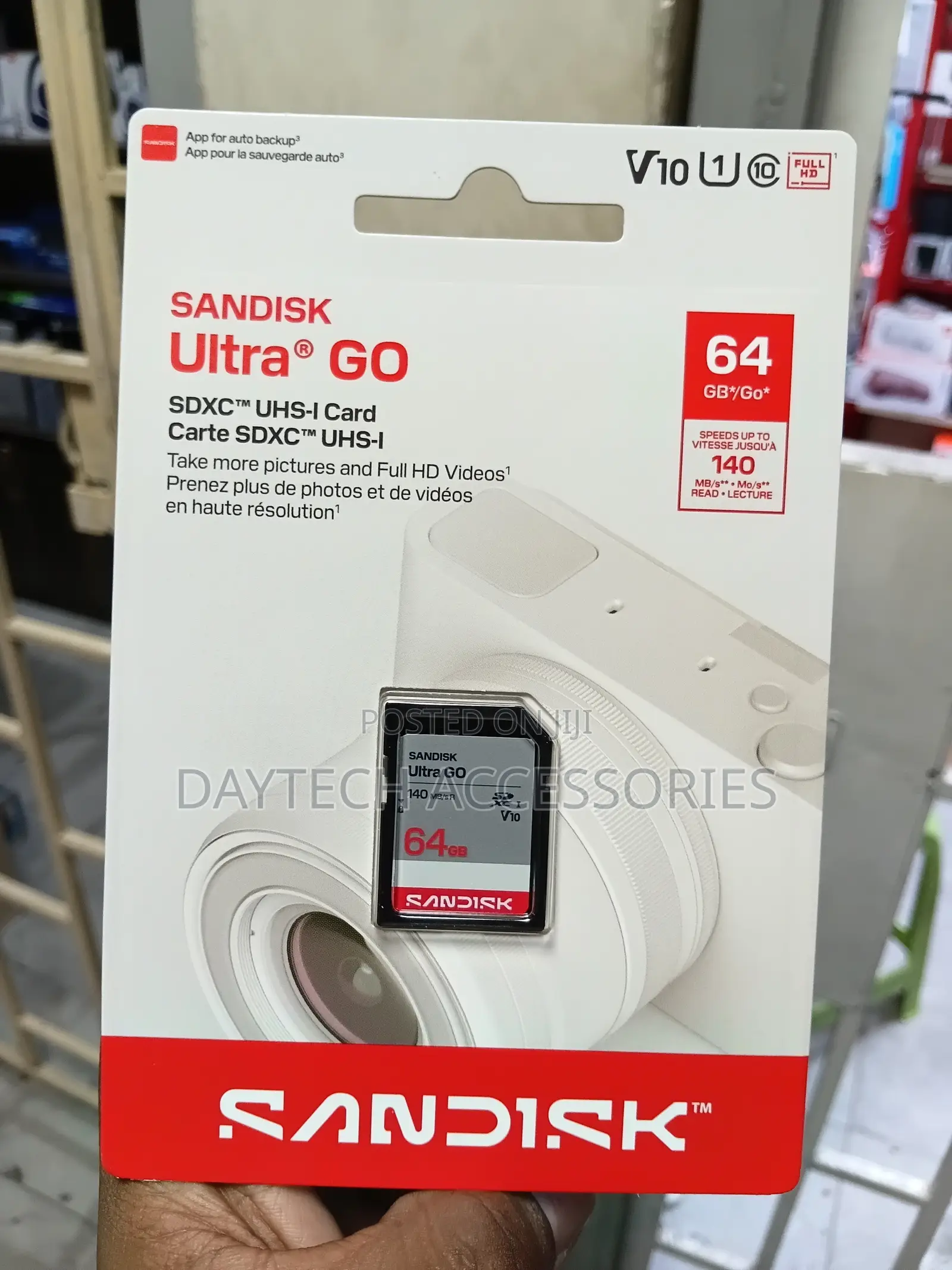 This Is a 64gb Sandisk Ultra Go SDXC Uhs-I Memory Card.