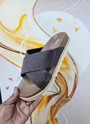 Brunello Cucinelli Coffee Sandals