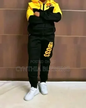 Boss Kids Tracksuits_yellow