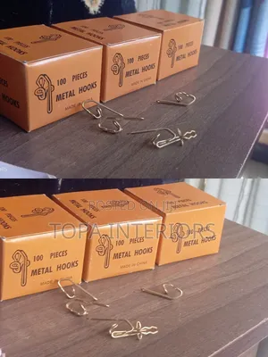 Gold Metal Curtain Hooks for Drapery Installation