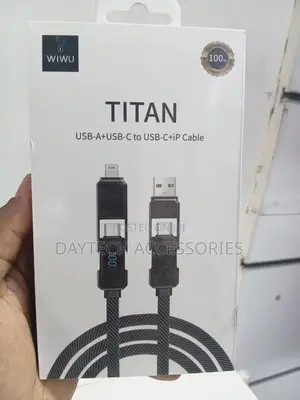 Wiwu Titan Series 100w Alloy Fast Charging Cable 2 in 2 Cable 100w