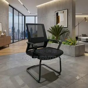 Office Chairs; Mid Back Office Mesh Chair With Sled Base Legs