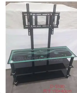Executive Glass Tv Stand With Wall Bracket