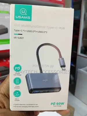 This Is a Usams 4-in-1 Multifunctional Type-C Hub (Model Us-Sj627)