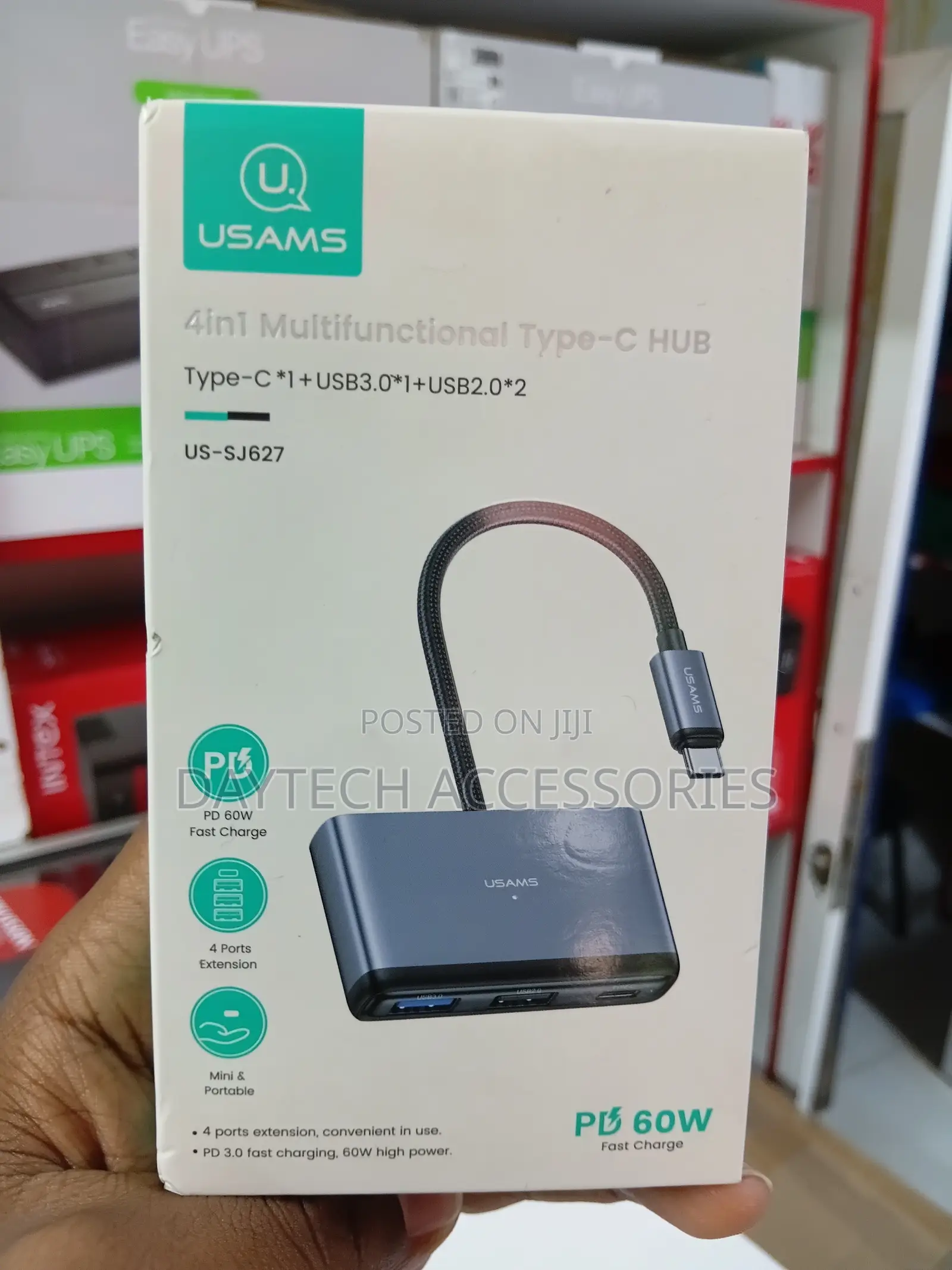 This Is a Usams 4-in-1 Multifunctional Type-C Hub (Model Us-Sj627)