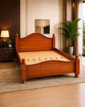 5x6 Solid Wooden Bed Frame – Strong Hardwood Bed