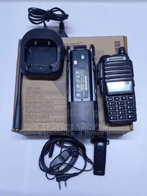 Baofeng Uv-82 With a Dual Push-to-Talk Button and 8w Extended Battery