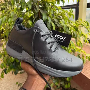 Quality Casual Leather Ecco Laced Shoes With Rubber Shoes