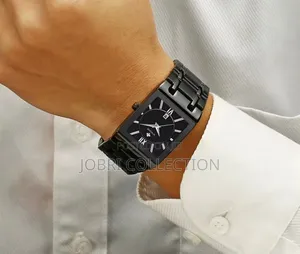 Black Wwoor Mens Square Face Watch