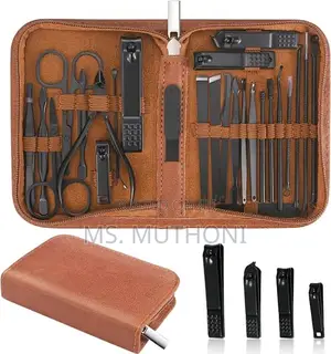 Sleek Black Manicure and Pedicure Tools Kit