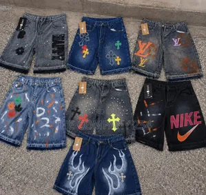 Quality Casual Denim Jeans Designer Chrome Heart Jort Shorts Other