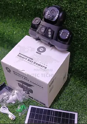 4g Triple Lens Solar PTZ Camera Video + Audio Recording 3 Lenses