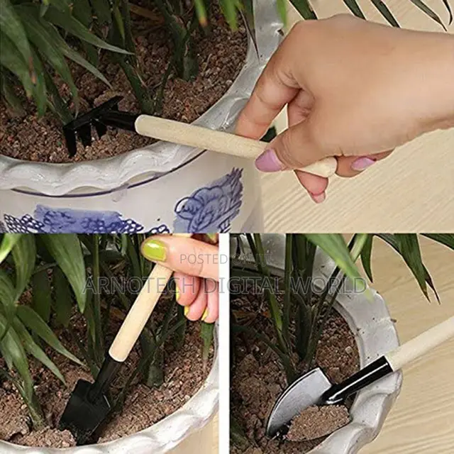 3 Pcs Mini Garden Tools Set With Small Trowel, Mini Shovel Hand Rake