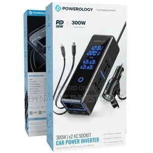 Powerology 300w X2 Ac Socket Car Power Inverter