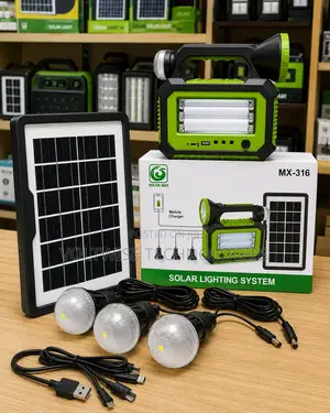 Solar Max Portable Solar Kit With 3 Bulbs, Torch Phone Charger