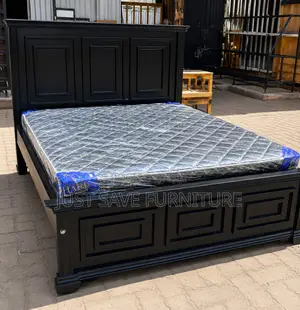 5x6 Solid Wooden Bed | Modern Hardwood Bed Frame