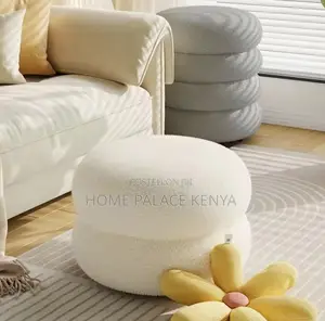Ottoman Stool: Entrance Round Bench for Shoe Changing