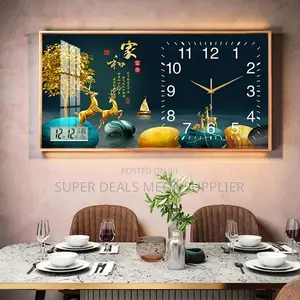 Attractive From 100x50cm Rectangular Crystal Porcelain Wall Clock Art
