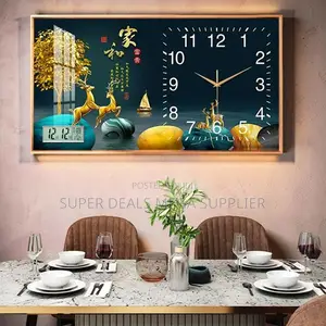 Minimalist From 100x50cm Rectangular Crystal Porcelain Wall Clock Art
