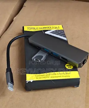 5 in 1 Multifunctional Macbook Pro Adapter Type C to Lan Hdmi