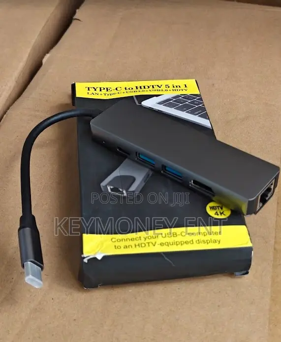 5 in 1 Multifunctional Macbook Pro Adapter Type C to Lan Hdmi