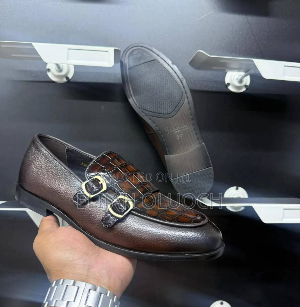Billionaire Leather Lowcuts(Monk Strap) Italian Couture